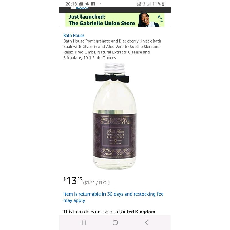 BNWT Bath House Pomegranate bath soak