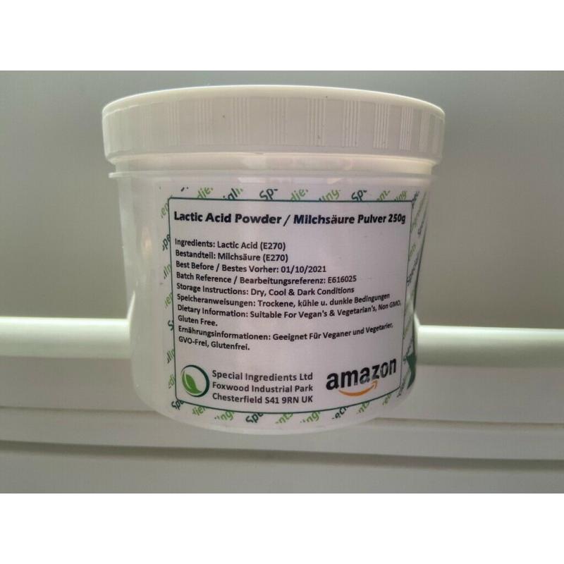 Lactic Acid Powder (250g) Vegan Friendly for Cooking/ Baking