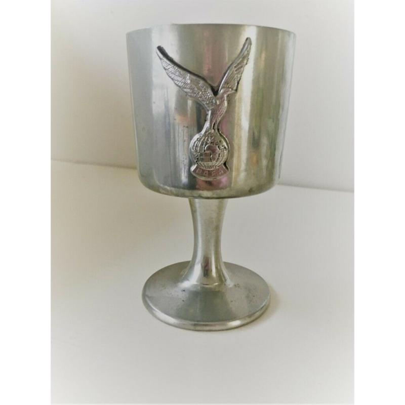 RAFA English pewter wine goblet
