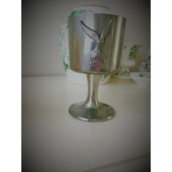 RAFA English pewter wine goblet