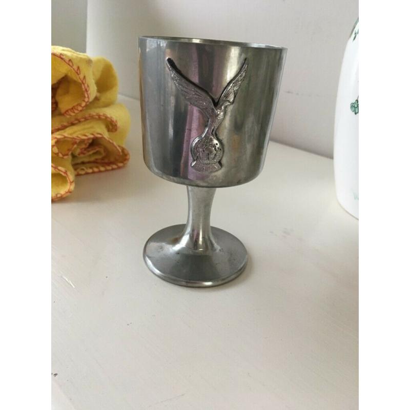 RAFA English pewter wine goblet