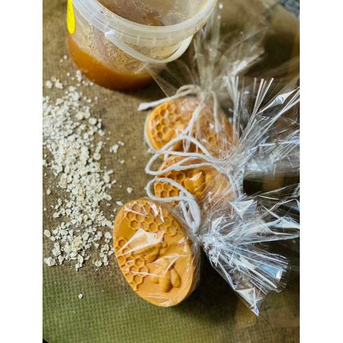 Homemade soaps with honey oatmeal and goat milk