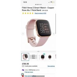 Pink Fitbit versa 2 - new