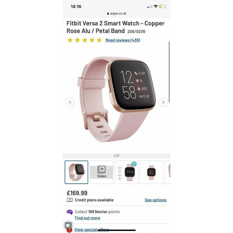 Pink Fitbit versa 2 - new
