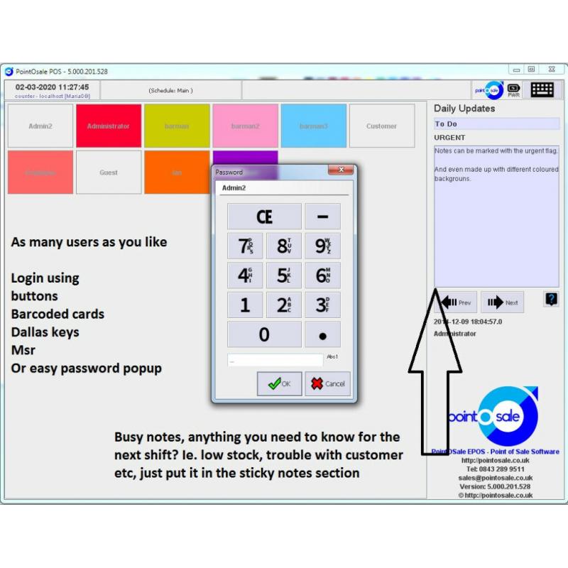 Epos till system with fully licensed software fast food delivery pizza chicken etc