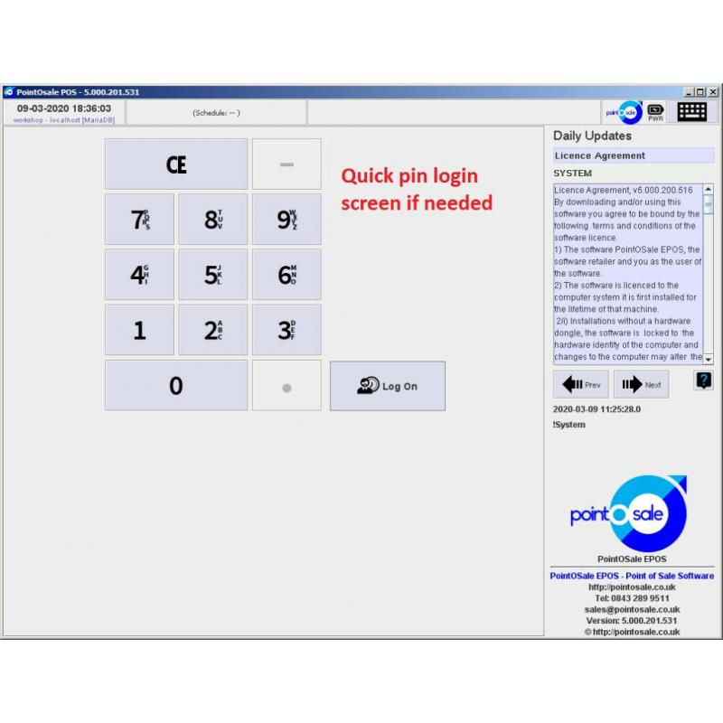 Epos till system with fully licensed software fast food delivery pizza chicken etc