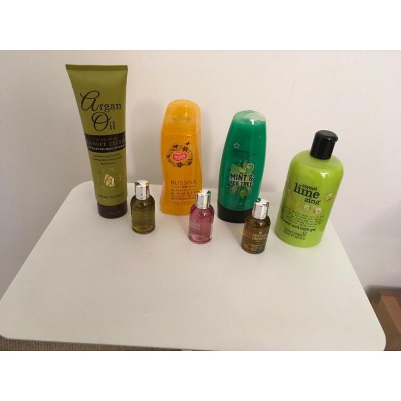Selection of Toiletries for Shower and bath
