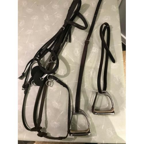 Bridle and Stirrups for younger / smaller rider and Pony / Small Horse