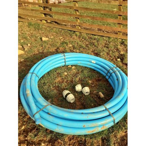 50 metres x 63 mm blue MDPE pipe
