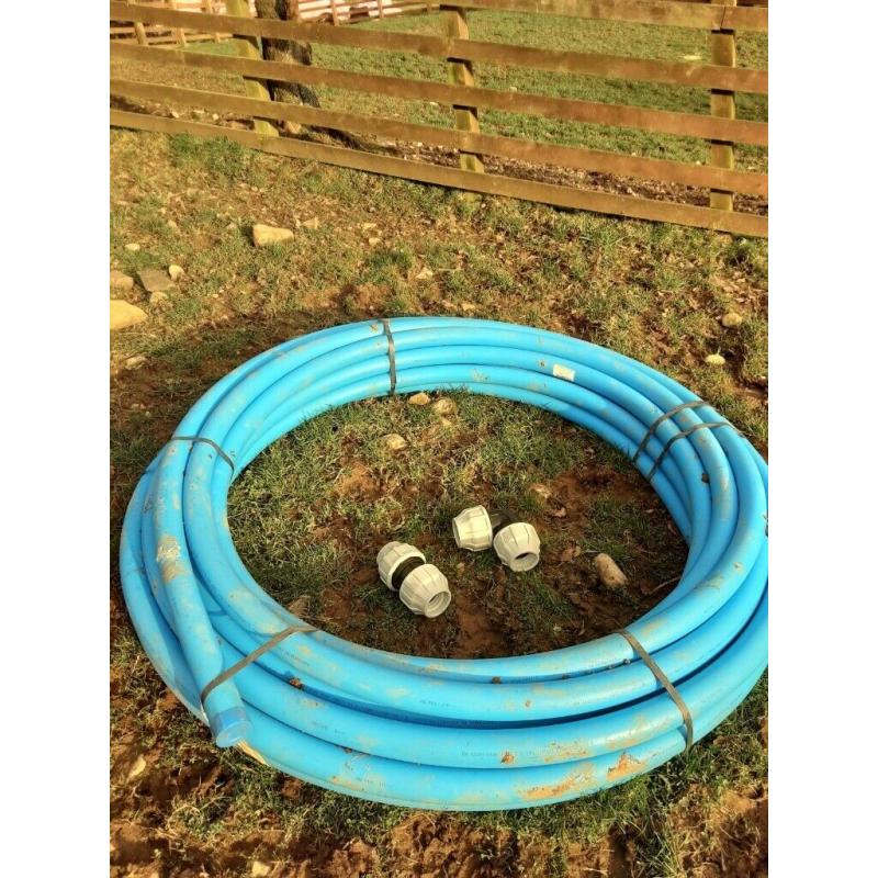 50 metres x 63 mm blue MDPE pipe