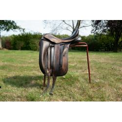 Black Country Monoflap Dressage Saddle, Vinici, brown, 17.5" medium wide