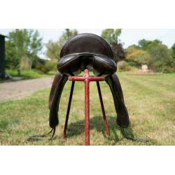 Black Country Monoflap Dressage Saddle, Vinici, brown, 17.5" medium wide