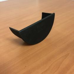 PVC-U Half-round 112mm Cascade Cast Effect Internal Stopend (Brett Martin; Black)
