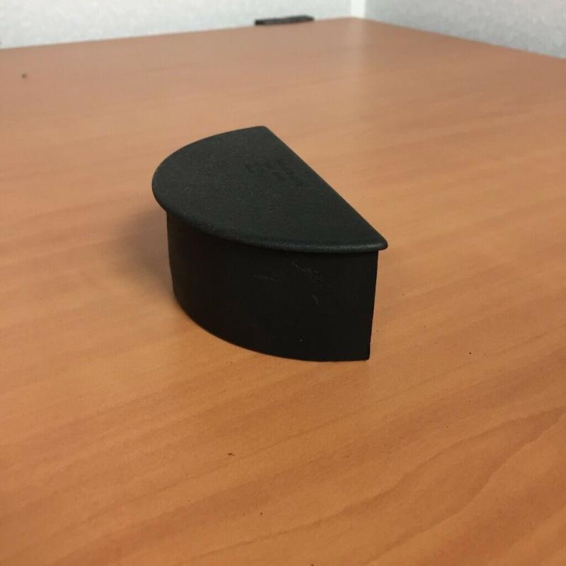 PVC-U Half-round 112mm Cascade Cast Effect Internal Stopend (Brett Martin; Black)