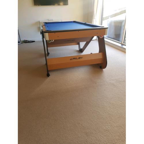 Riley folding pool table and dart board