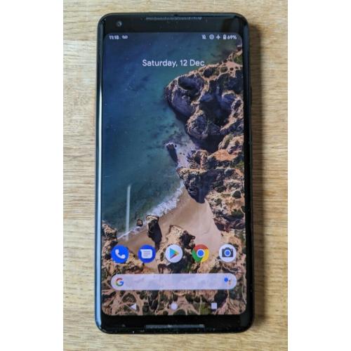 Google Pixel 2XL 64Gb - professionally CHECKED, exceptional condition/battery, UNLOCKED, black +more