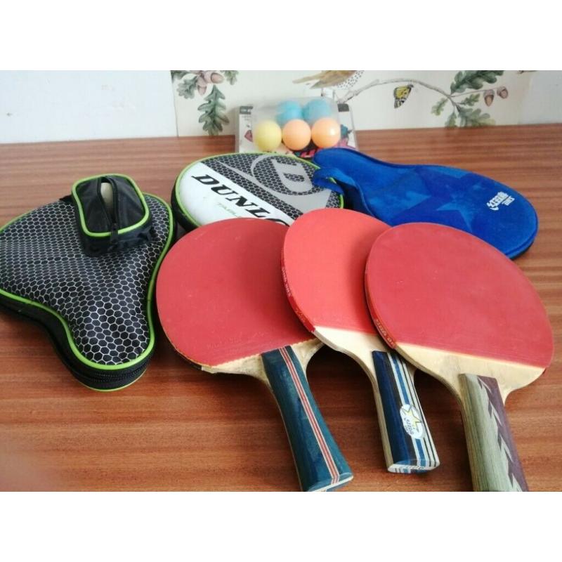 Bundle of Table Tennis Bats and Balls