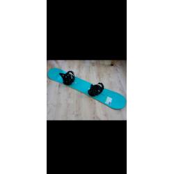 Burton fix snowboard with bindings.