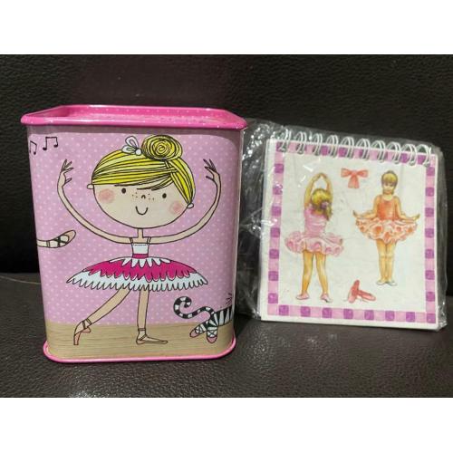 Ballerina money tin and note book