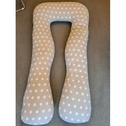 Pregnancy Pillow - large size. Grey and white spots