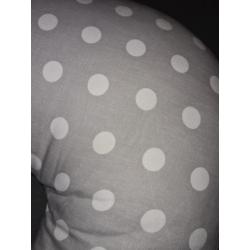 Pregnancy Pillow - large size. Grey and white spots