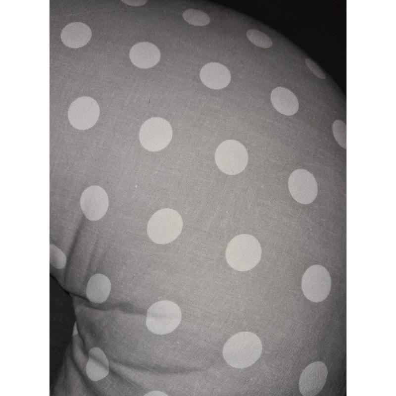 Pregnancy Pillow - large size. Grey and white spots