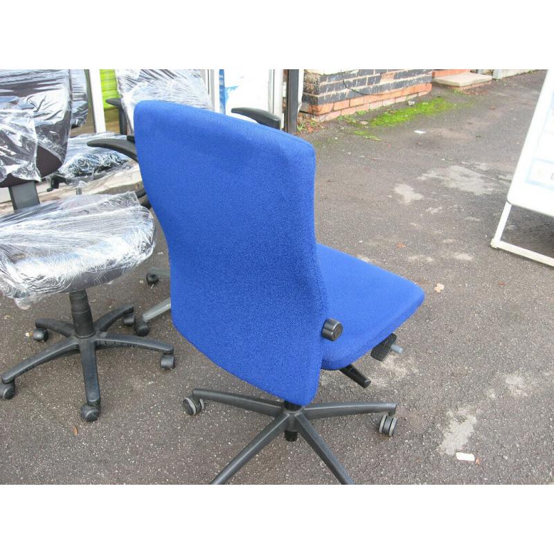 Office reception or typist chairs in blue A1 like condition (yes it's available)