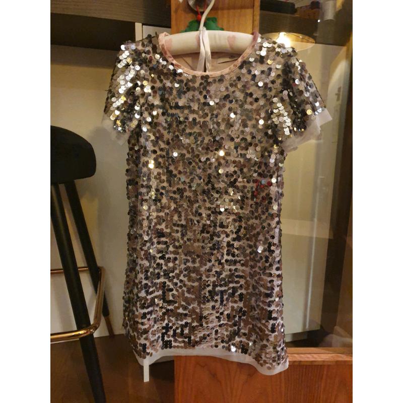 Girls M&S Sparkly Dress 7-8yrs Immaculate Condition