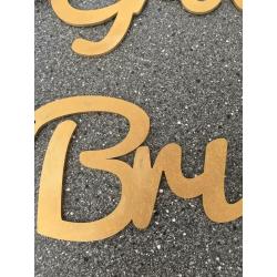 Wooden bride and groom chair signs ?15 wedding
