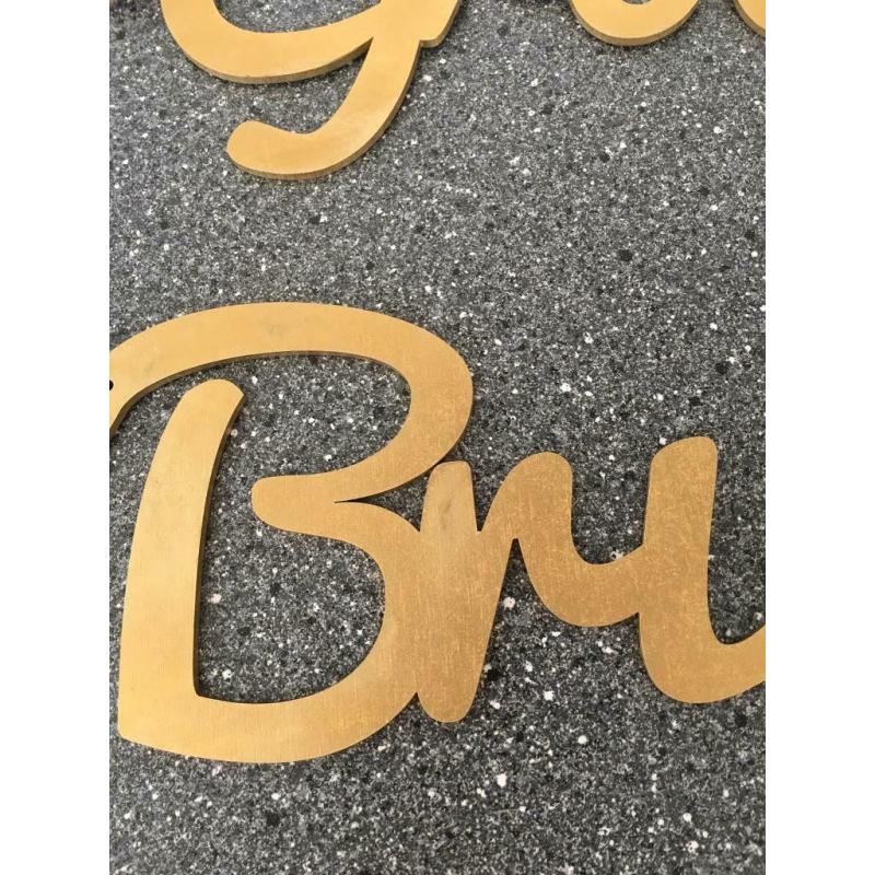 Wooden bride and groom chair signs ?15 wedding