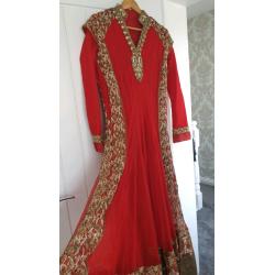 Red wedding dress