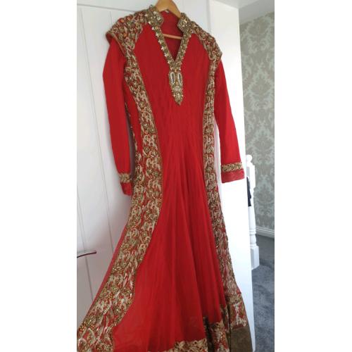 Red wedding dress