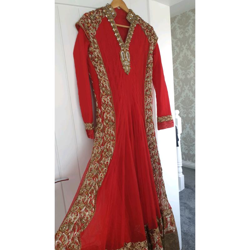 Red wedding dress