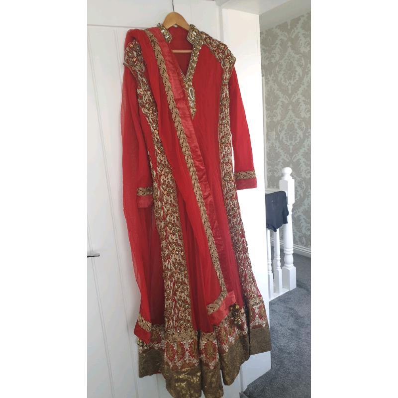 Red wedding dress