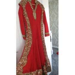 Red wedding dress