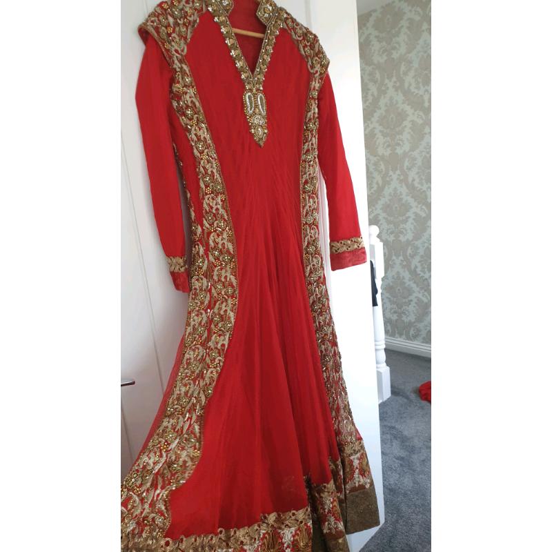 Red wedding dress
