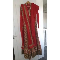 Red wedding dress