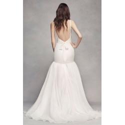 Vera Wang, off white, size12-14, Long Mermaid low back/ backless weddi