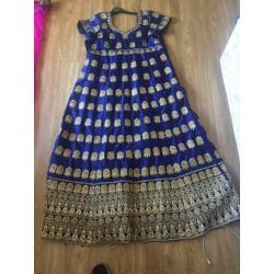 Asian navy blue full dress