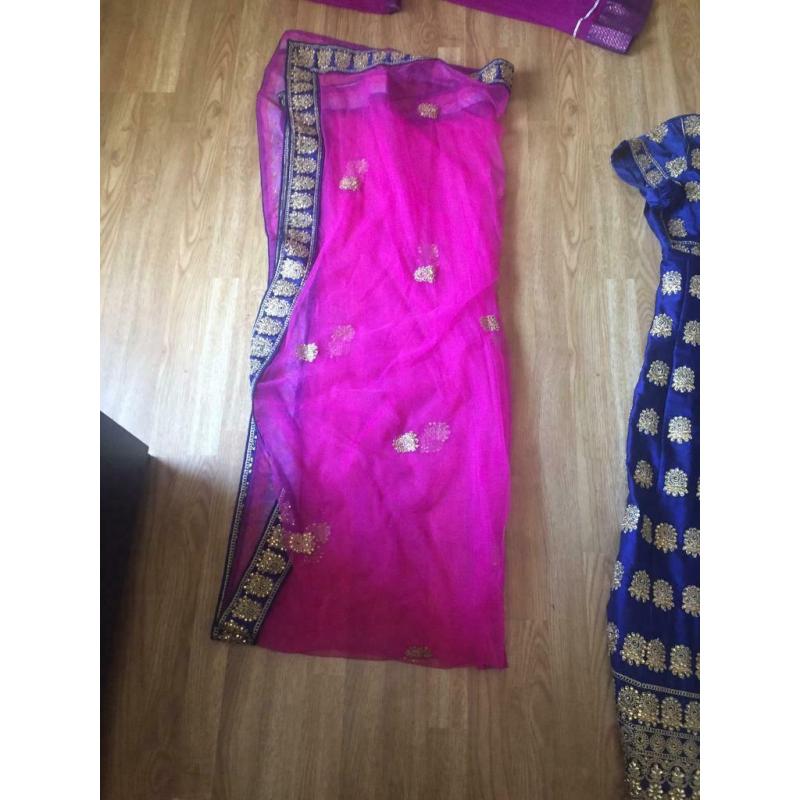 Asian navy blue full dress