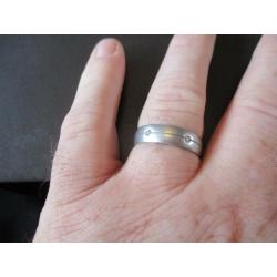 MENS PLATINUM AND DIAMOND RING