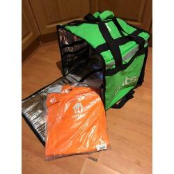 Thermal delivery back pack and jacket