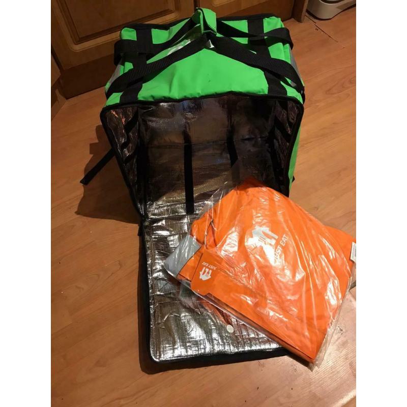 Thermal delivery back pack and jacket
