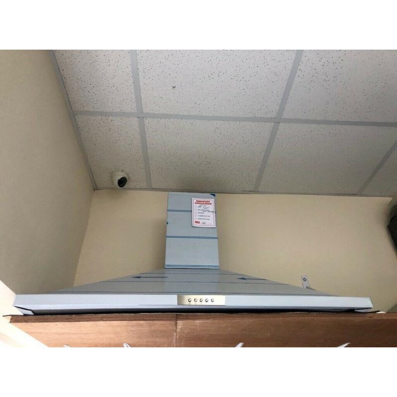 Leisure stainless steel 100cm new style cooker hood (corner damage) ?50. New/graded. 12 month gtee