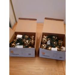 Christmas Gold Effect Lattice Ball Lights.