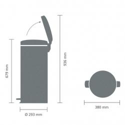 Brabantia 30L Pedal Bin - Almond