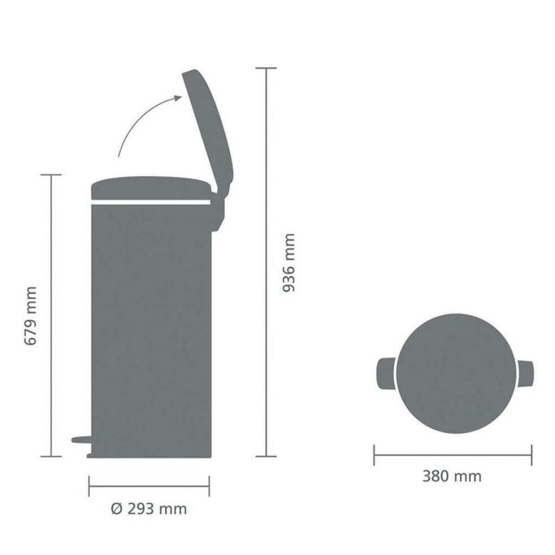 Brabantia 30L Pedal Bin - Almond