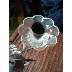 LOVELY METAL/GLASS CANDLE HOLDET