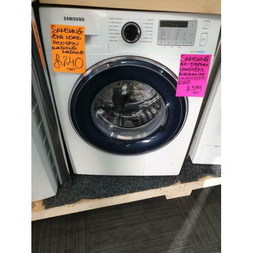 Samsung 8kg load 1400 spin washing machine ex display