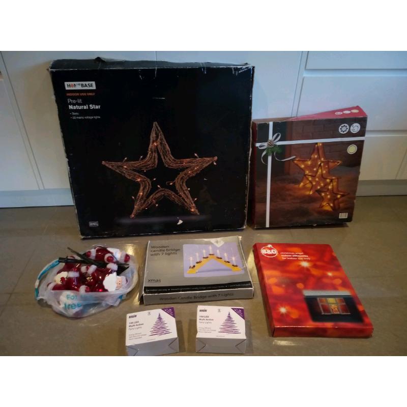 Christmas lights bundle, all working, decorations